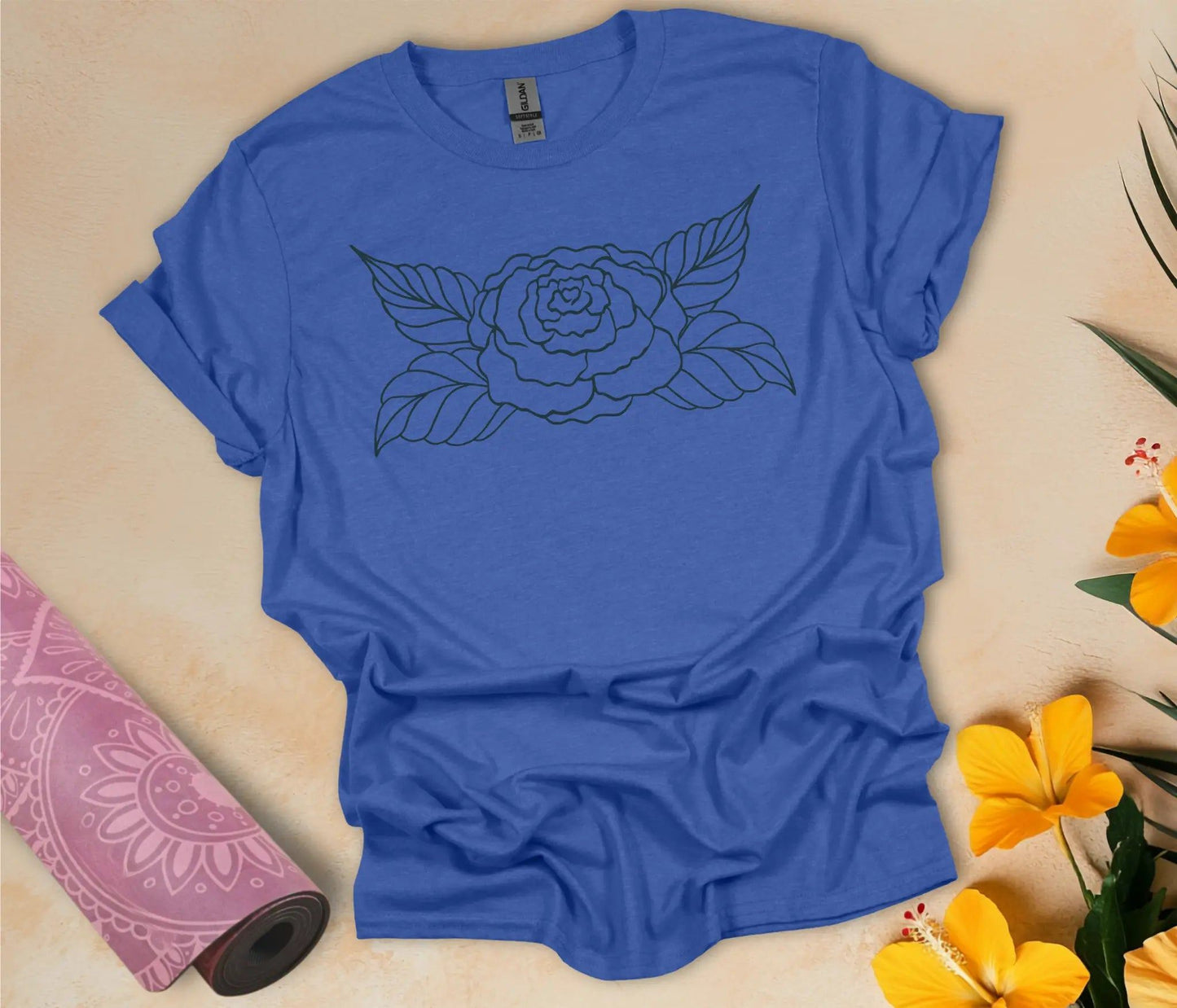 Big Rose T-Shirt - feelyogi.com